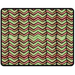Zig Zag Multicolored Ethnic Pattern Fleece Blanket (medium)  by dflcprintsclothing