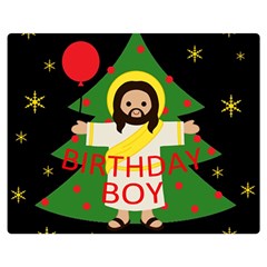 Jesus - Christmas Double Sided Flano Blanket (medium)  by Valentinaart