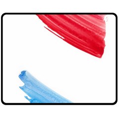 Tricolor Banner Watercolor Painting Art Fleece Blanket (medium)  by picsaspassion