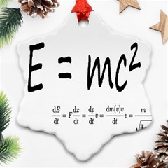 E=mc2 Formula Physics Relativity Ornament (snowflake) by picsaspassion