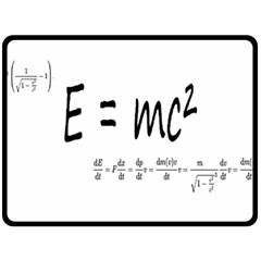 E=mc2 Formula Physics Relativity Double Sided Fleece Blanket (large)  by picsaspassion