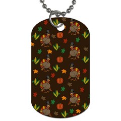 Thanksgiving Turkey  Dog Tag (one Side) by Valentinaart