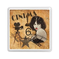 Vintage Cinema Memory Card Reader (square)  by Valentinaart