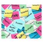 Stickies Post It List Business Double Sided Flano Blanket (Small)  50 x40  Blanket Front