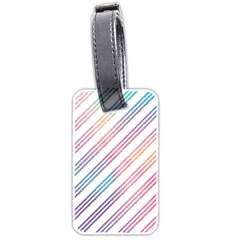 Colored Candy Striped Luggage Tags (two Sides) by Colorfulart23