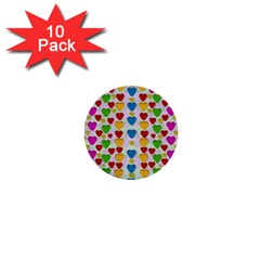 So Sweet And Hearty As Love Can Be 1  Mini Buttons (10 Pack)  by pepitasart
