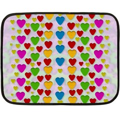 So Sweet And Hearty As Love Can Be Fleece Blanket (mini) by pepitasart
