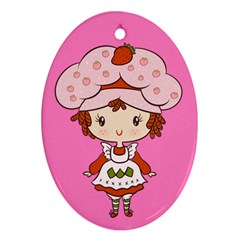 Berry Girl Cutie Oval Ornament by Ellador