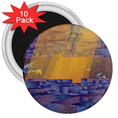 Up Down City 3  Magnets (10 Pack)  by berwies