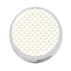 Gold Scales Of Justice On White Repeat Pattern All Over Print 4-port Usb Hub (one Side) by PodArtist