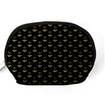 Gold Scales Of Justice on Black Repeat Pattern All Over Print  Accessory Pouches (Medium)  Back