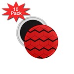 red box pattern 1.75  Magnets (10 pack)  Front