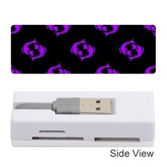 Purple Pisces On Black Background Memory Card Reader (stick)  by allthingseveryone