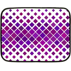Pattern Square Purple Horizontal Double Sided Fleece Blanket (mini)  by Celenk