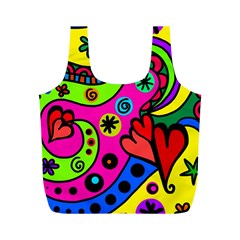 Seamless Tile Background Abstract Full Print Recycle Bags (m)  by Celenk
