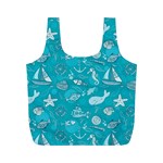 Fun Everyday Sea Life Full Print Recycle Bags (M)  Front