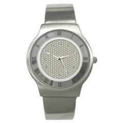Background Website Pattern Soft Stainless Steel Watch by Celenk