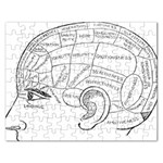 Brain Chart Diagram Face Fringe Rectangular Jigsaw Puzzl Front