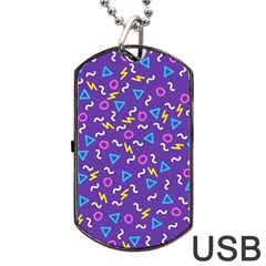Retro Wave 1 Dog Tag Usb Flash (one Side) by jumpercat