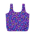 Retro Wave 1 Full Print Recycle Bags (M)  Front
