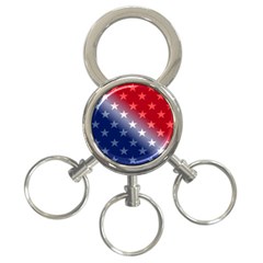 America Patriotic Red White Blue 3-ring Key Chains by BangZart