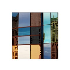 Glass Facade Colorful Architecture Satin Bandana Scarf by BangZart