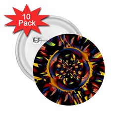 Spiky Abstract 2 25  Buttons (10 Pack)  by linceazul