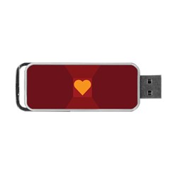 Heart Red Yellow Love Card Design Portable Usb Flash (two Sides) by BangZart