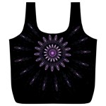 Fractal Mandala Delicate Pattern Full Print Recycle Bags (L)  Back