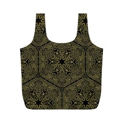 Texture Background Mandala Full Print Recycle Bags (m)  by Celenk