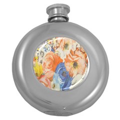 Texture Fabric Textile Detail Round Hip Flask (5 Oz) by Celenk