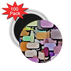 Background Painted Squares Art 2 25  Magnets (100 Pack)  by Celenk