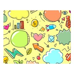 Cute Sketch Child Graphic Funny Double Sided Flano Blanket (large)  by Celenk