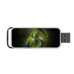 Fractal Abstract Design Fractal Art Portable Usb Flash (one Side) by Celenk