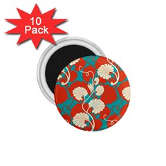 Floral Asian Vintage Pattern 1 75  Magnets (10 Pack)  by NouveauDesign