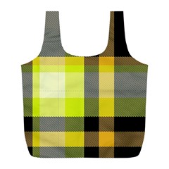 Tartan Abstract Background Pattern Textile 5 Full Print Recycle Bags (l)  by Celenk