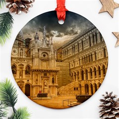 Palace Monument Architecture Round Ornament (two Sides) by Celenk