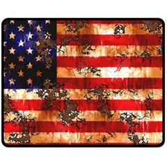 American Flag Usa Symbol National Fleece Blanket (medium)  by Celenk