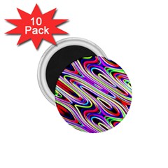 Multi Color Wave Abstract Pattern 1 75  Magnets (10 Pack)  by Celenk
