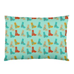Blue Orange Boots Pillow Case (two Sides) by snowwhitegirl