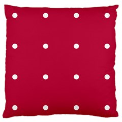 Red Dot Large Cushion Case (one Side) by snowwhitegirl