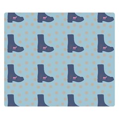 Deer Boots Teal Blue Double Sided Flano Blanket (small)  by snowwhitegirl
