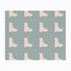 Deer Boots Blue White Small Glasses Cloth (2-side) by snowwhitegirl