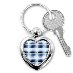 Blue Dots Key Chains (heart)  by snowwhitegirl