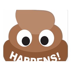 Poo Happens Double Sided Flano Blanket (large)  by Vitalitee