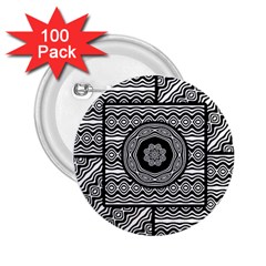Wavy Panels 2 25  Buttons (100 Pack)  by linceazul