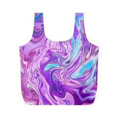 Abstract Art Texture Form Pattern Full Print Recycle Bags (m)  by Nexatart