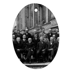 1927 Solvay Conference On Quantum Mechanics Ornament (oval) by thearts