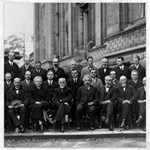 1927 Solvay Conference on Quantum Mechanics Canvas 16  x 16   15.2 x15.41  Canvas - 1