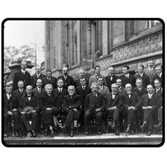 1927 Solvay Conference On Quantum Mechanics Double Sided Fleece Blanket (medium)  by thearts